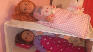 My grandad made these for me and mum made the quilts. Great place to store my dolls.