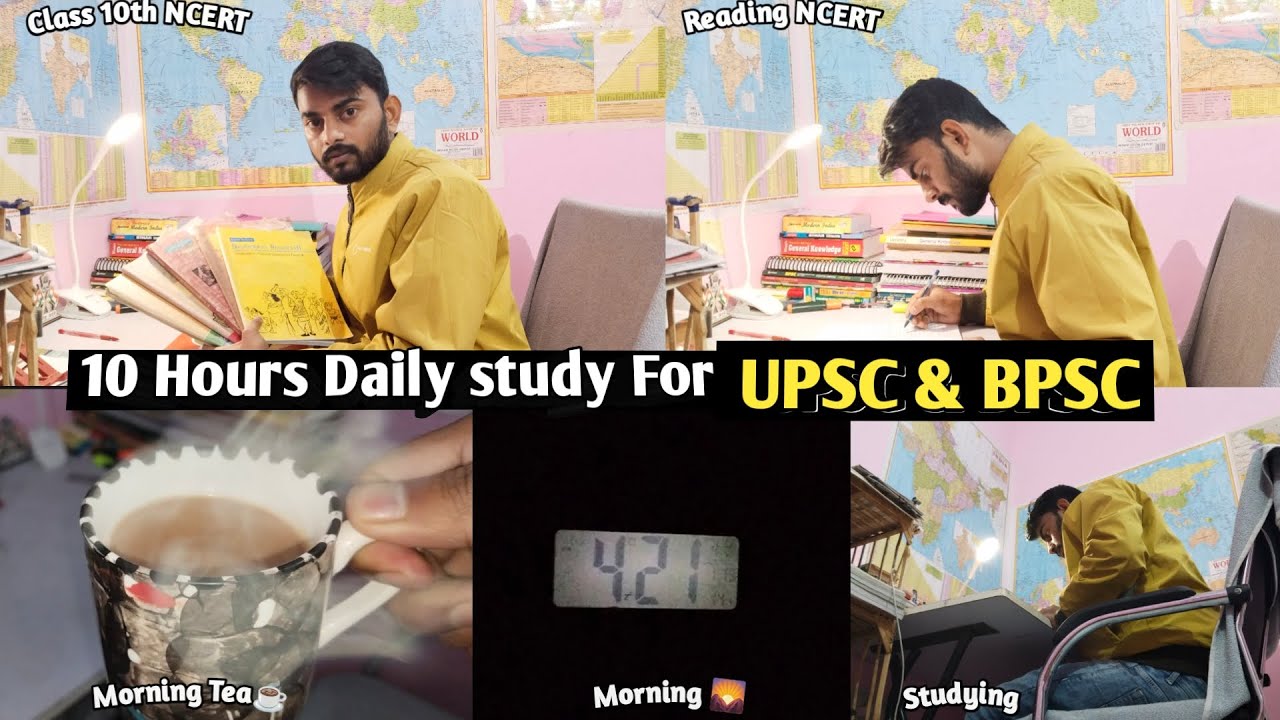 Ncert Book 📚 Reading For UPSC and BPSC Exam || 10+ Hours Study Vlog ...