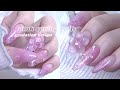 春ピンクネイル🌸💕/ 2023春セルフジェルネイル・トレンドデザイン 봄네일/셀프네일/네일디자인/젤네일-pink spring nail-