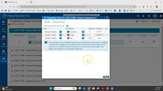 HHS PowerTeacher Pro: Setup Categories & Traditional Grade Calculations