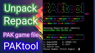 Cara Mudah Unpack dan Repack file PAK game di ANDROID | PAKtool FREE Version