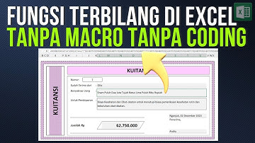 Membuat Fungsi Terbilang di Excel Tanpa Macro tanpa Coding - Free Download