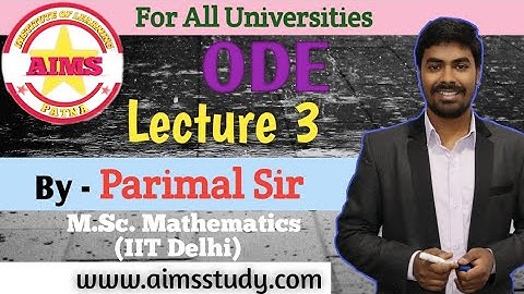 ODE_L(3) | Ordinary Differential Equation | Homogeneous diff. equation | #AIMS #iitjam2023 #bscmath