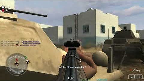 Call of Duty 2 multiplayer -  4v1 defending plant B Toujane match 2012