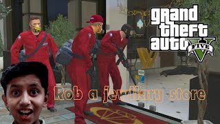 GAMEPLAY 4 OF GTA 5 ROBRARY PLAN | MICHAEL AND LESTER PLAN | ROB A JEWELLERY STORE