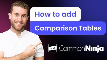 How to add Comparison Tables to your website