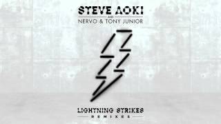 Смотреть клип Steve Aoki, Nervo & Tony Junior - Lightning Strikes (Lambo Remix) [Cover Art]