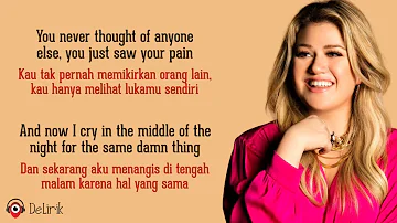 Because Of You - Kelly Clarkson (Lyrics video dan terjemahan)