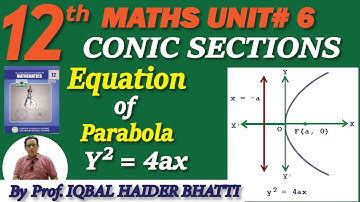 Chapter #6 [Conic Sections] Equation of Parabola y² = 4ax |Maths intermediate Part 2 Lec 22