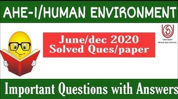 #ignou AHE 01 June/dec 2020 solved ques/paper, Ahe 1 Important questions with answers #saminaclasses