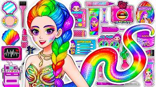 💖Paper DIY💖KPOP DEMON HUNTERS Rumi Snake Colorful Hair+ Skincare + Makeup Blind Bag Unboxing ASMR