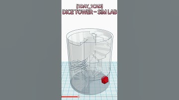 [1DAY_1CAD] DICE TOWER - SIM LAB #shorts #tinkercad #project