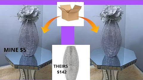 DIY Vase|| Z gallerie inspired|| Vargus Vase|| Dollar Tree items.