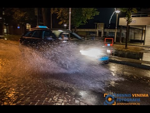 Wolkbreuk treft Hoogezand-Sappemeer, straten staan blank