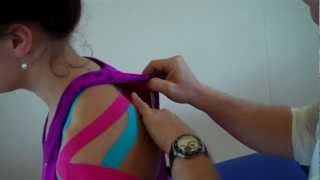 How to apply Kinesiology Taping for Shoulder Pain (Rotator Cuff - Supraspinatus strain)