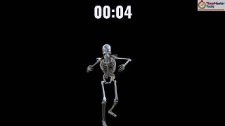 10-Second Skeleton Dance Countdown Timer | Start & End Alert + Tik Tik Sound