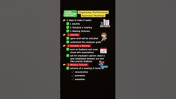 Organising Performance Appraisal Meetings #mba #shorts #performance #meeting