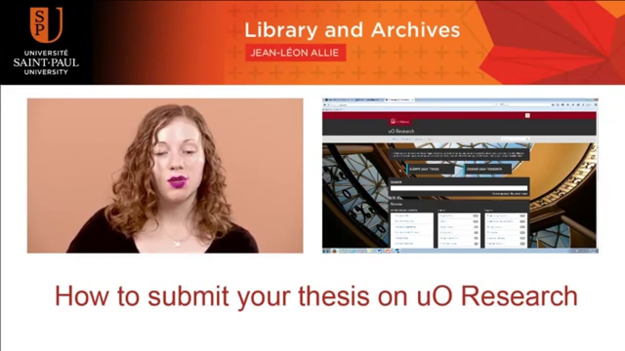 how to submit thesis uottawa