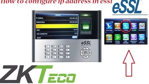 how to configure ip address in essl | how to change ip address in essl biometric |