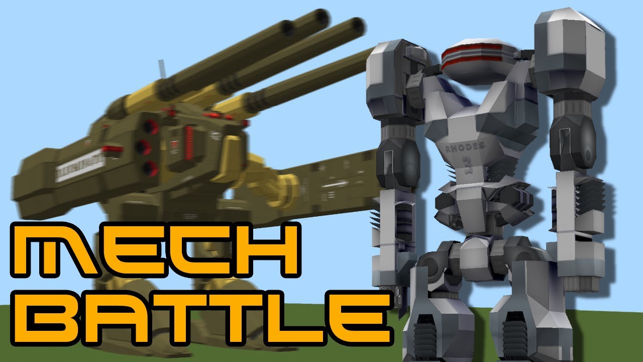 Minecraft Giant Mech Battle! (Rival Rebels Mod) - YouTube
