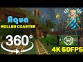 Aqua Roller Coaster - 360° Minecraft [VR]  4K 60FPS🌊