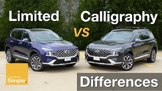 2023 Hyundai Santa Fe Limited vs Calligraphy | Side by Side Trim Comparison!