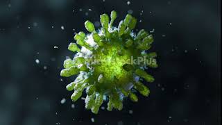 Infected virus inside the blood. Coronavirus concept. also known as 2019-nCov. 3D Rendering.