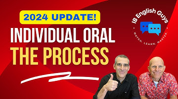 IB English A: Individual Oral UPDATE 2024