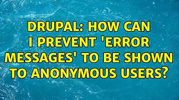 Drupal: How can I prevent 