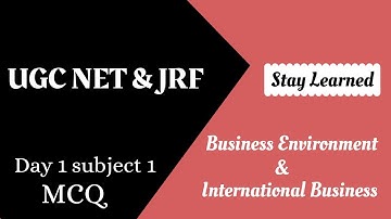 Business Environment & International Business UGC NET/JRF (paper 2 in Malayalam) Stay Learned