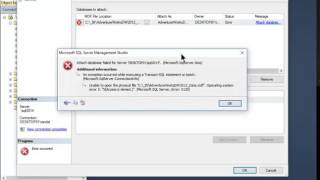 Permission Error when Attaching a database in SQL Server Management Studio