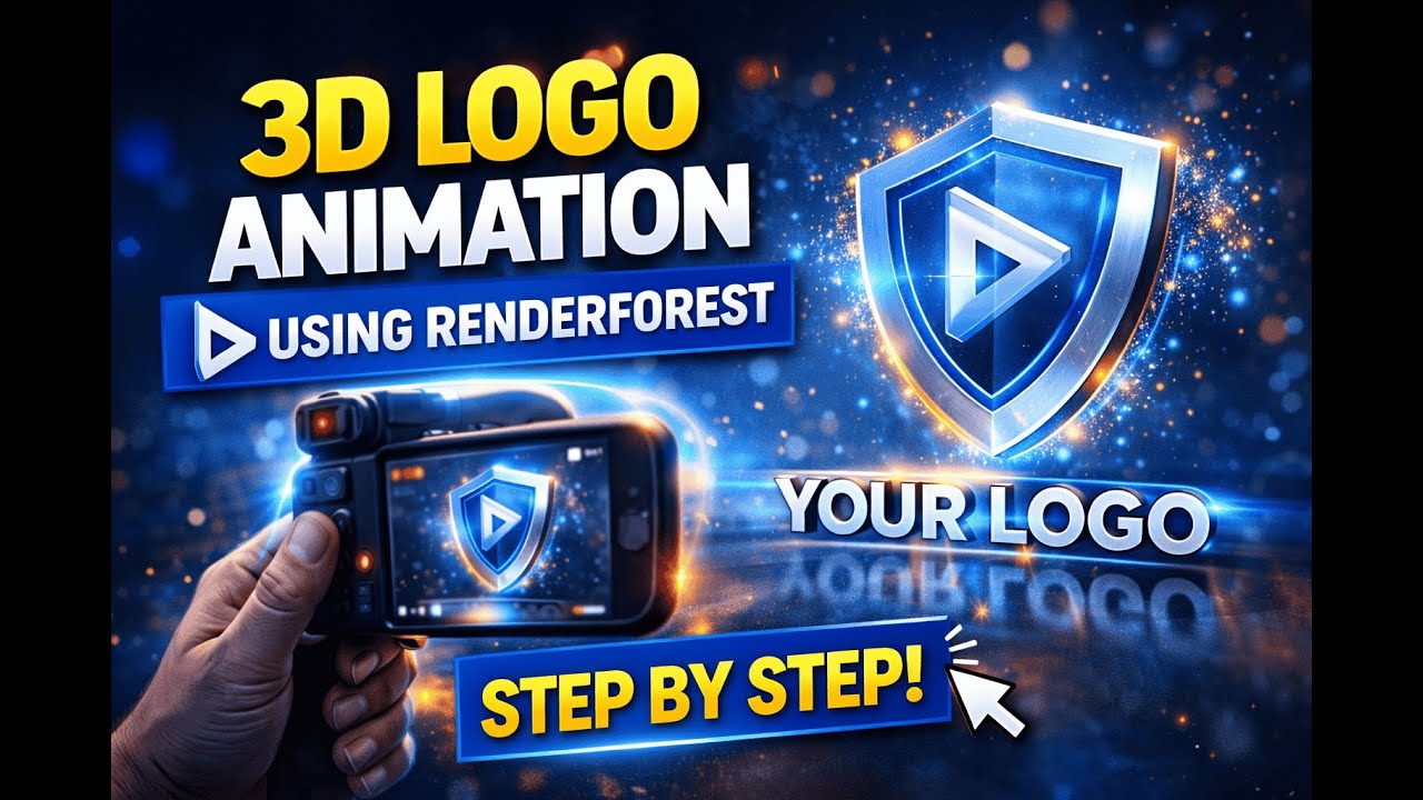 3D logo Animation using renderforest