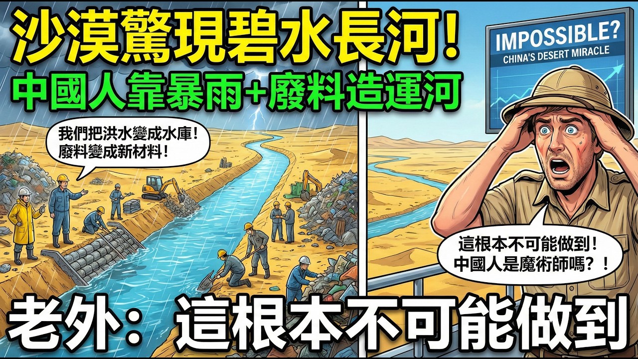 瘋了！中國工程師在死亡之海挖運河，一場暴雨翻盤，改寫世界基建史