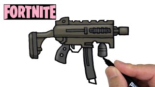 How to draw Fortnite Gun *Stinger SMG* drawing for beginners