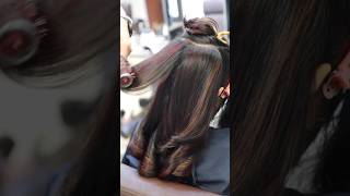 Highlights Hair Color 🥰 Red and Brown🔥🔥 #shorts #highlights #haircolor screenshot 2