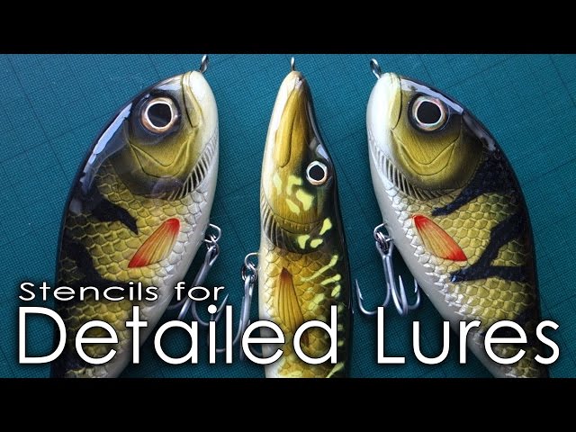 How to make stencils for detailed lures. Paul Adams lure giveaway