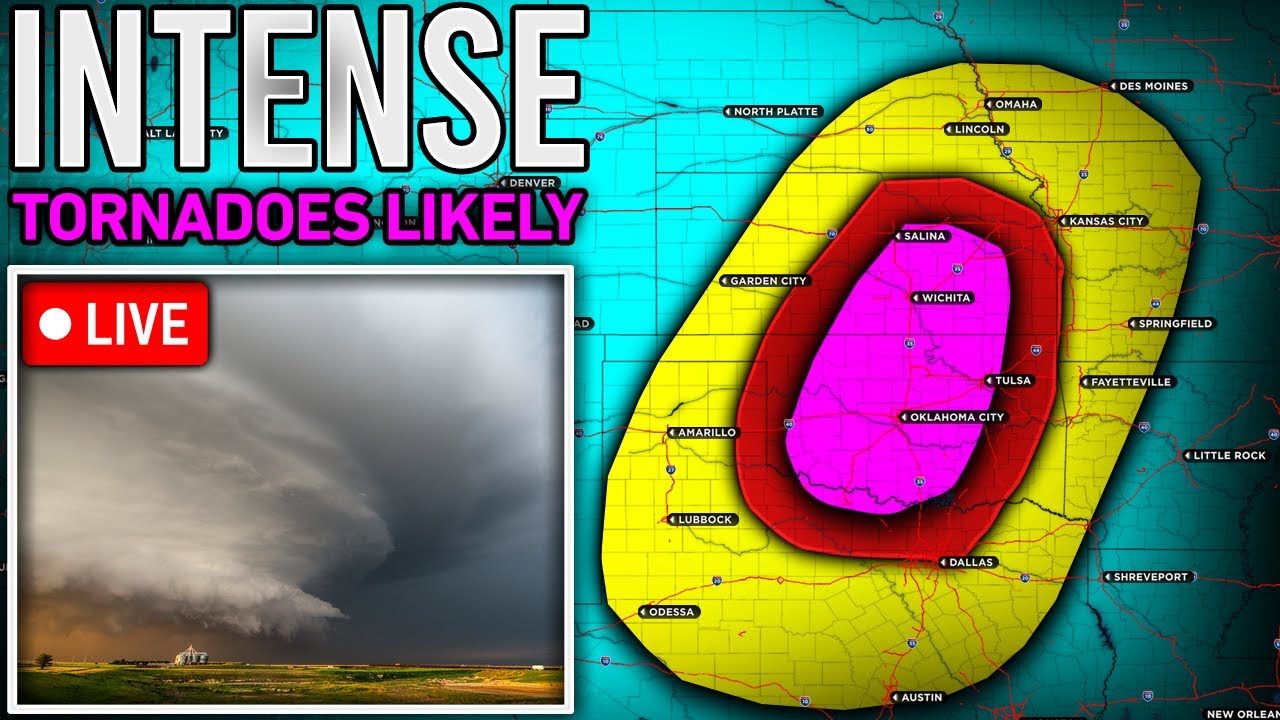 🔴 ONGOING - TORNADO OUTBREAK EXPECTED - LIVE STORM CHASERS - Weather ...