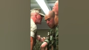 Thumbnail of USMC Officer Candidate bumps into Drill Instructor #USMC #OCS #military #training