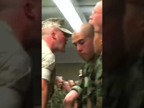 USMC Officer Candidate bumps into Drill Instructor #USMC #OCS #military #training