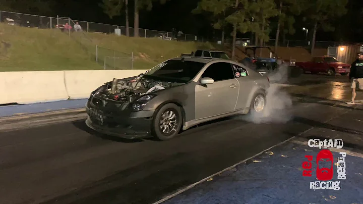 Turbo LS Swapped G35's hood fly's off