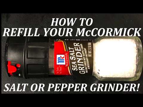 Refill Your McCormick Salt or Pepper/Spice Grinder!