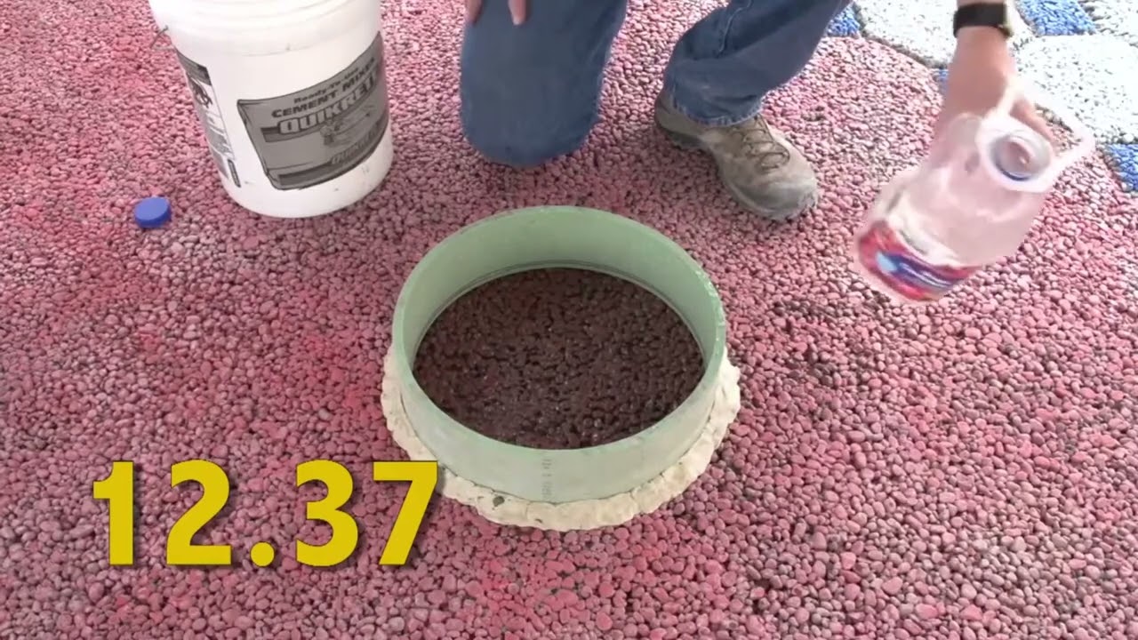 ASTM C 1701 Infiltration rate of Pervious Concrete Demonstration