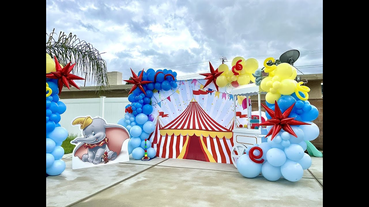 Circus Style Happy Birthday Balloon Set Up YouTube