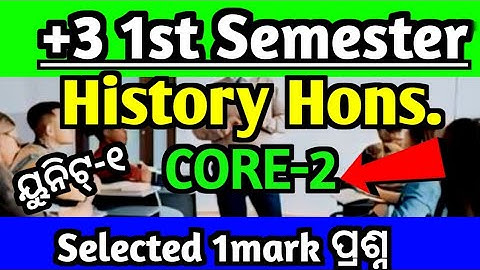 +3 1st semester history Hons|Core 2|Unit 1|Selected 1mark question|History honours|
