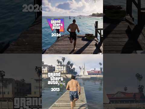 GTA 6 vs GTA 5 - Water Physics #gta6 #gta5 #shorts
