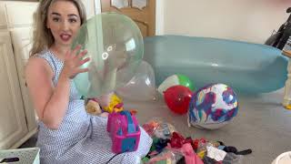 BLOWING UP 100 DIFFERENT SIZE, SHAPE AND THEMED BALLOONS IVE COLLECTED IN A YEAR 🌈🎈