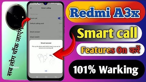 how to smart call redmi a3x || redmi a3x automatic answer call