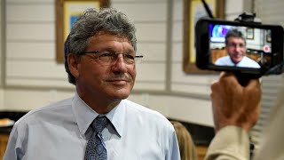Scott Hopes reacts as results come in on election night