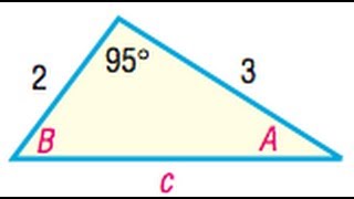 Use trig formulas to find the area of triangle.