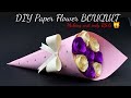 DIY BOUQUET making ideas (easy) / Birthday Gift ideas/Bouquet of Paper Flowers with Paper (Handmade)